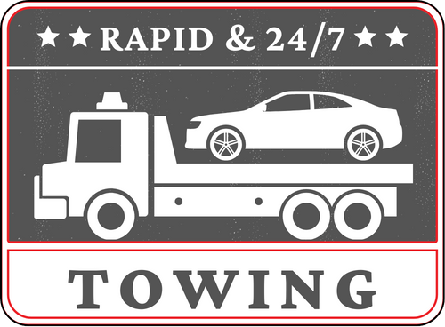 24/7 Rapid Towing Logo